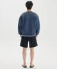 Matile Me Washed Overlay Sweatshirt / Navy