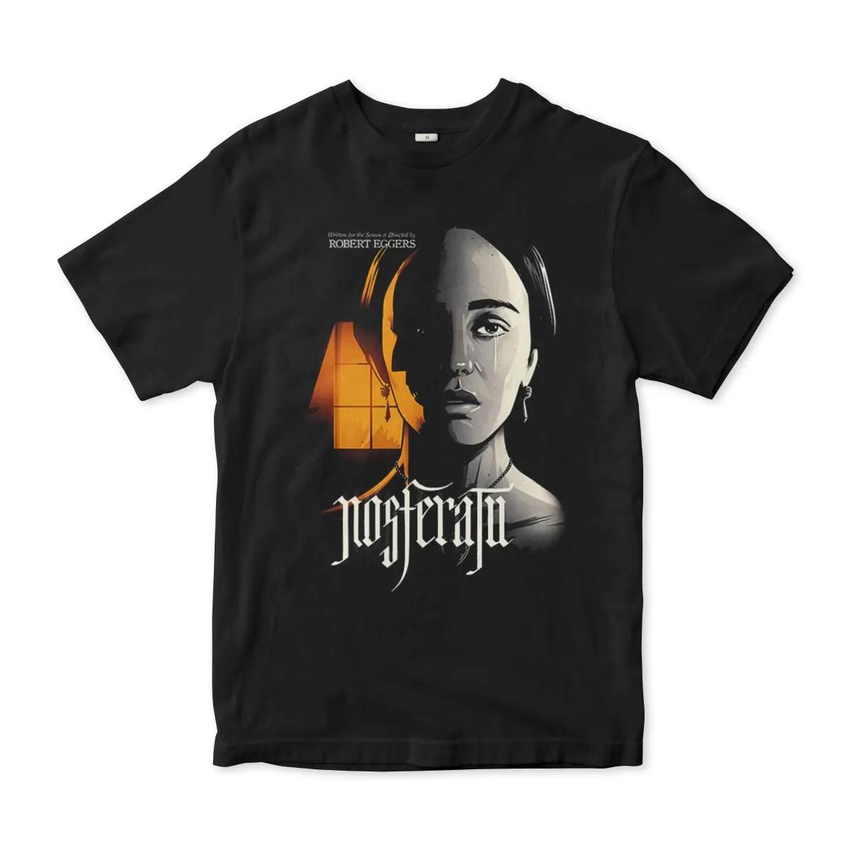 Nosferatu By Robert Eggers Printed Tshirt Unisexs Womens Movie Style Top SpringSummer Pure Cotton Short Sleeve Unisex Tshirt S