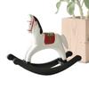 Wooden Horse Ornament Rocking Horse Statue Christmas Horse Ornament Hand Carved Balance Rocking Horse Decoration Sculpture