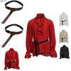 Classic Men Medieval Renaissance Pirate Shirt With Long Sleeve Stylish Design