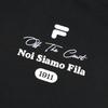 FILA Fusion Loose Letter Round Neck Short Sleeve T-Shirt Men Tops Black T11M333102F-BK