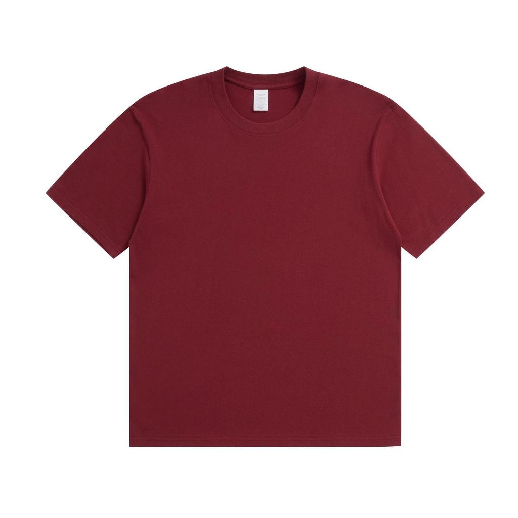 Japanese Style 230g Pure Cotton Heavyweight Short Sleeve T-shirt - Spring/Summer Solid Color, Versatile & Simple with Custom Logo Option