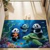 Cute Panda Diatomite Bath Mat - Super Absorbent Fast Dry Door Mat Anti-Slip Waterproof Floor Mat for Bathroom Kitchen Laundry Room