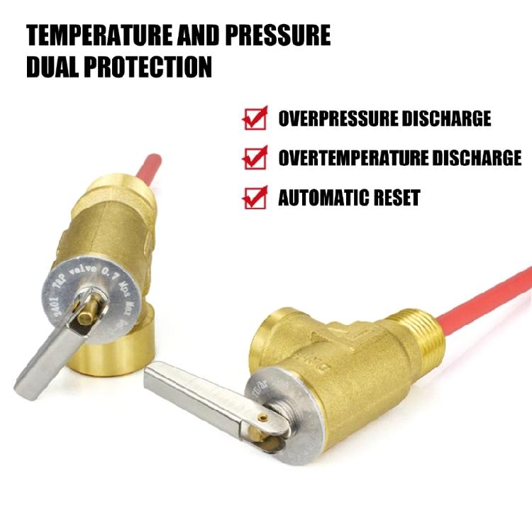 Heavy Type Brasses Pressures Relief Valves for Hot Water Systems Auto Relief Valves Pressure Reducing Regulator
