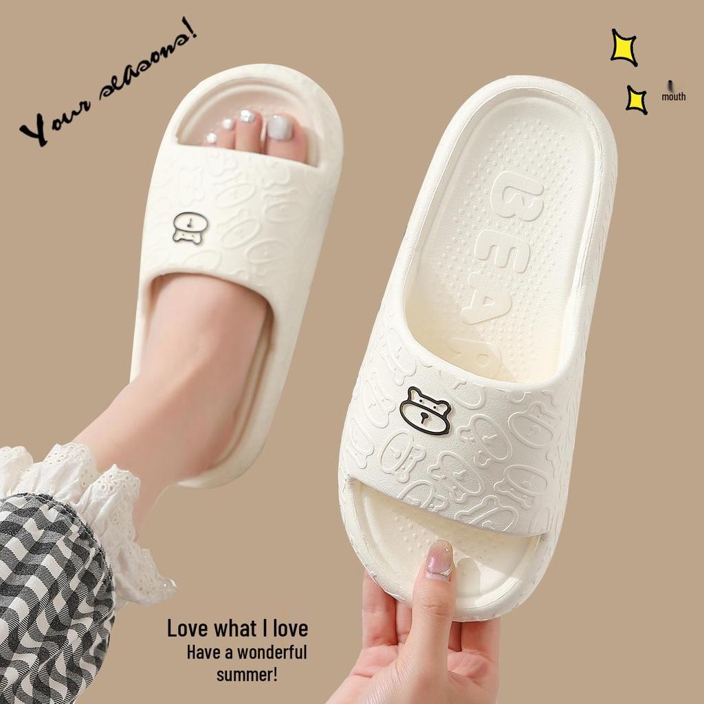 EVA Slippers: Women's Summer Couple Indoor, Thick Sole, Non-Slip, Cool, Men’s Plus Size 'Stepping On Clouds' Comfort