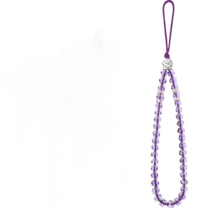 1Pc Phone Lanyard Strap Phone Charm Bling Crystal Beads Wrist Lanyard Strap Beaded Ladies Wristband Bags Ornaments Accessories 19cm