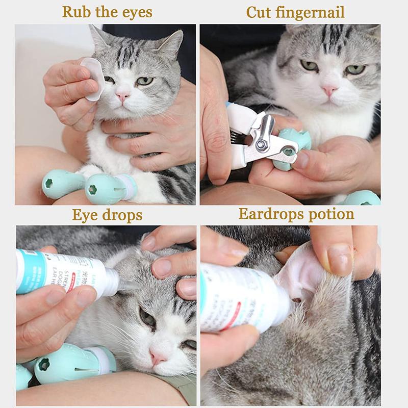 Anti Scratch Cat Feet, Cat Paw Protection, Bathtub, Anti Scratch Adjustable Pet Shower Boots, Cat Paw Nail Covers, Pet Products