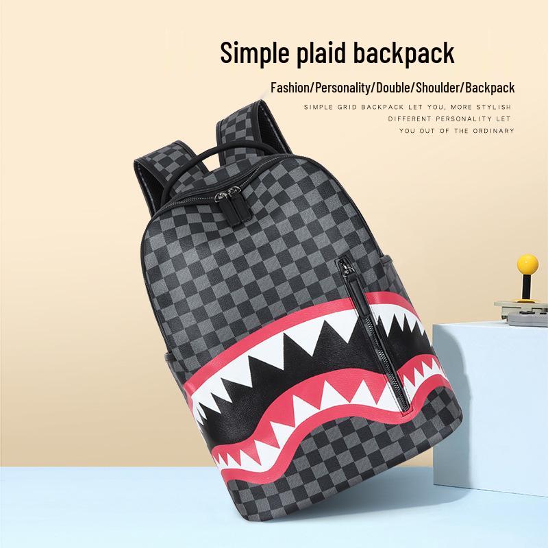 Men's Plaid Travel Backpack