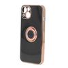 Mobile Phone Case for Iphone 13 with Rose Gold Glitter Plated Ring Stand Ultra Thin Flexible TPU Phone Protective Case