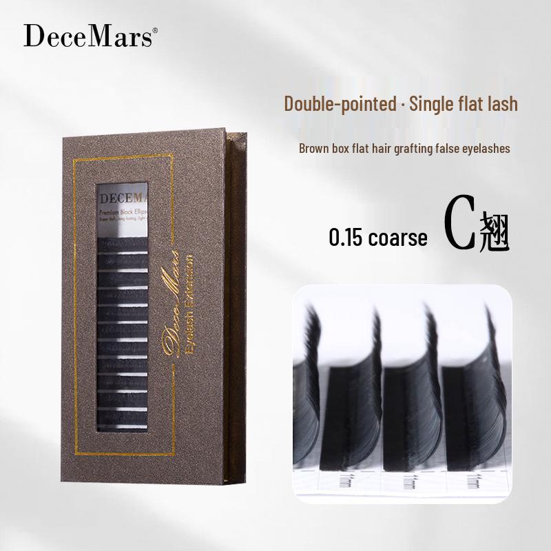 DeceMars Soft Lightweight Double-Pointed Flat Bristle Eyelash Extensions