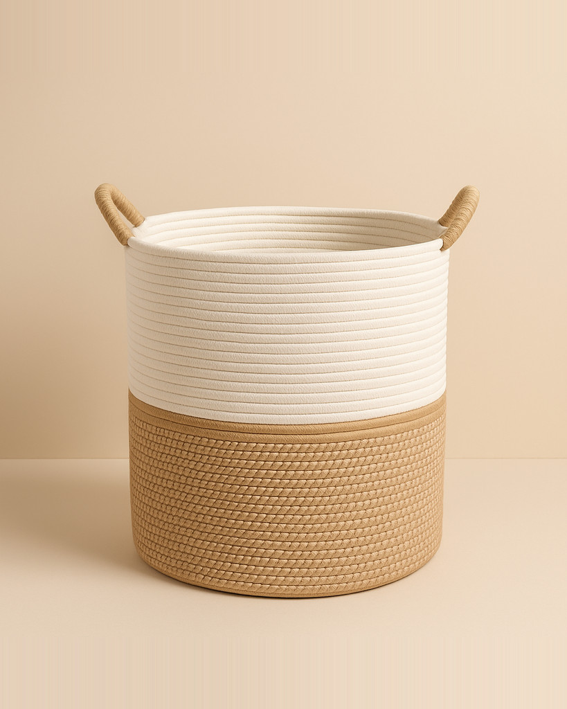 Storage Basket with Easy Carry Large Laundry Capacity Big Opening Handles Backet Home Clothes