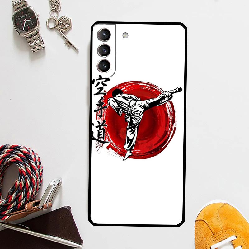 Kung Fu Karate Taekwondo Martial Arts Phone Case For Samsung Galaxy S24 Ultra S22 Plus S20 S21 S23 FE Note 20 10 S8 S9 S10 Cover