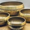 Tibetan Brass Singing Bowl, Yoga Meditation Bowl for Sound Healing Stress Relief, Buddha Mindfulness Bowl Handmade Instrument