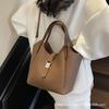 European and Korean Fashion Simple Large-capacity Bucket Bag Handbag 2025 Spring/summer New Temperament Versatile Shoulder Crossbody Bag