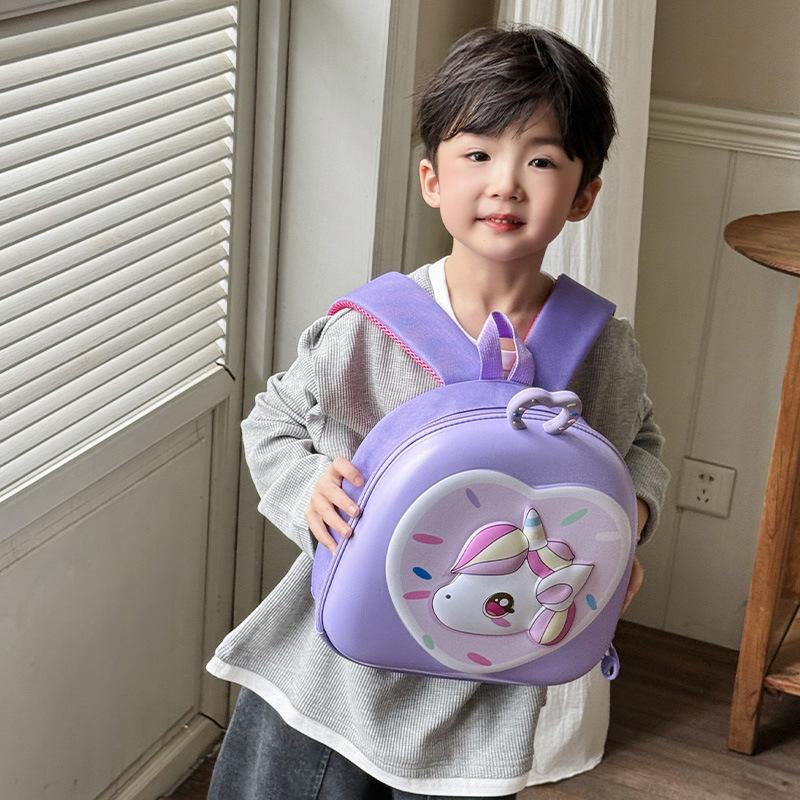 2025 Unicorn EVA Hard Shell Children's Backpack - Lightweight & Cute Cartoon Design