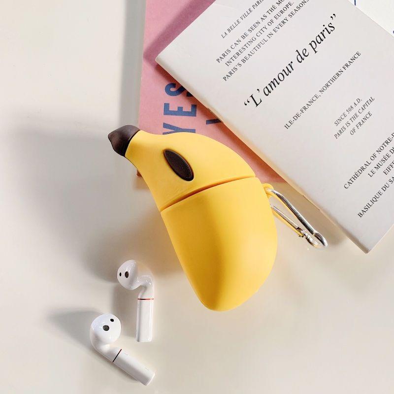 

Creative Personalized Three-Dimensional Banana AirPods Pro Protective Case for Apple 123 Generation Wireless Bluetooth Earbuds Case AirPods1/2 generation Banana + Hook