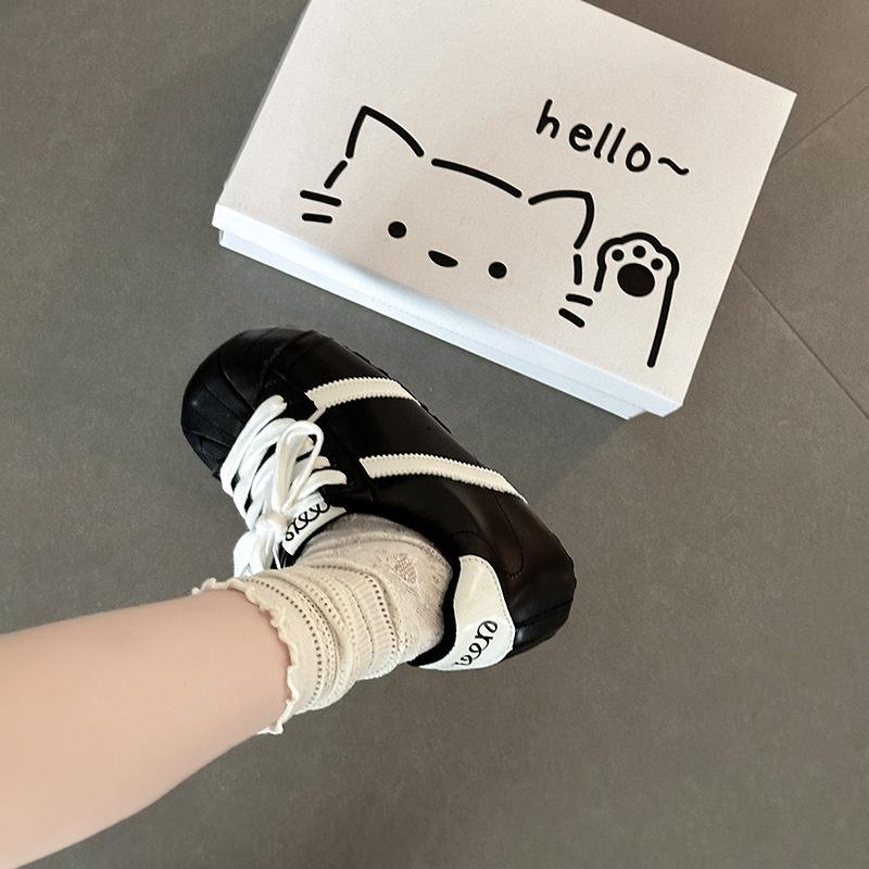 Fashion Retro Versatile Ugly Cute Big Head German Training Shoes Women's Autumn Flat Comfortable White Shoes Casual Shoes Muffin Shoes