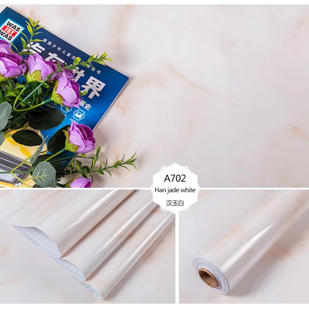 Self Adhesive Wallpaper Marble Pattern Kitchen Waterproof Oil Resistant Dirt Resistant Stickers Furniture Renovation Wallpapers
