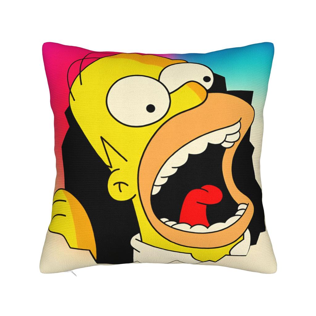 Homer SSimpsons Donut Pattern Pillow Cover Square Cushion Cover Fashion Pillow Case For Living Room Sofa