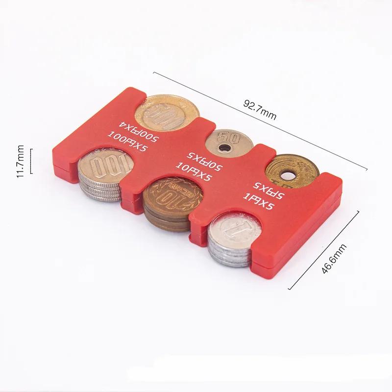 Mini Portable Coin Organizer  Portable Plastic Coin Holder Multi-Slot Japanese & Korean Currency Storage  Money Management