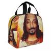 Custom Snoop Dogg Goes Jesus Insulated Lunch Bag Outdoor Picnic American Music Rapper Resuable Thermal Cooler Lunch Box Women