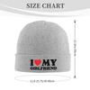 I Love My Girlfriend Warm Knitted Cap Winter Knit Bonnet Hat Skullies Beanies Hip Hop Caps for Unisex