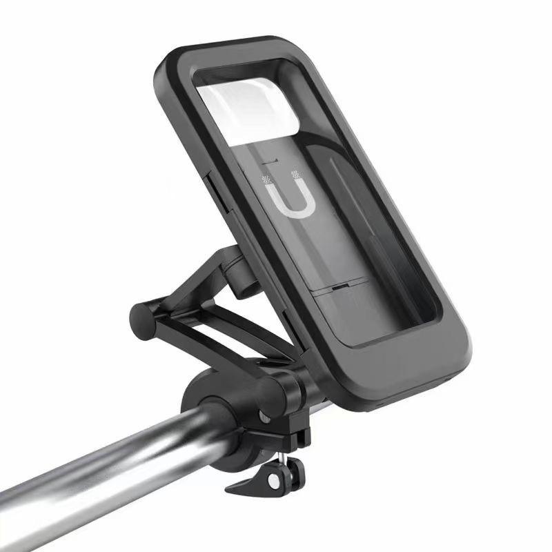 Waterproof Shockproof Phone Holder for Motorcycle & Bicycle Handlebars with Rainproof Telescopic Bracket