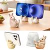 3D Flexible Rabbit Mold Silicone Soap Molds Cell Phone Stand Mold For Making Soap Resin Craft Candle Wax Clay Easter Decoration