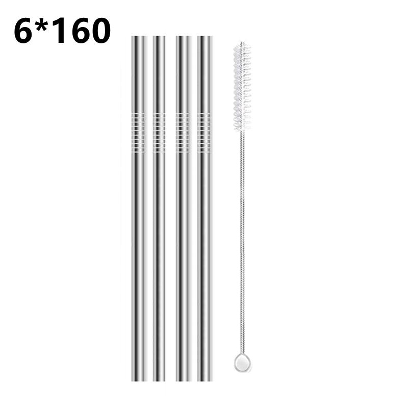 4pcs Short Metal Straws 304 Stainless Steel Straws Eco Reusable Drinking Straws for Kids Drinkware Bar Cocktail Glasses Cup