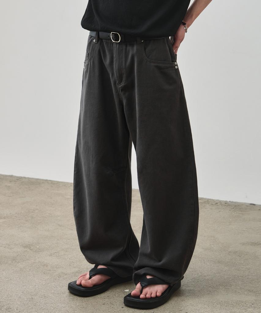 ALYSS [Nerdking X Alyss] Summer Sleek Curved Cotton Chino Pants_3 Colors