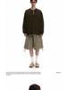 Unisex Retro Henley Neck Knit Sweater - Casual Autumn Pullover