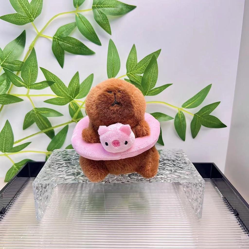 Plush Capybara Stylish Pendant Keychain Adorable Stuffed Animal For Bag Decoration