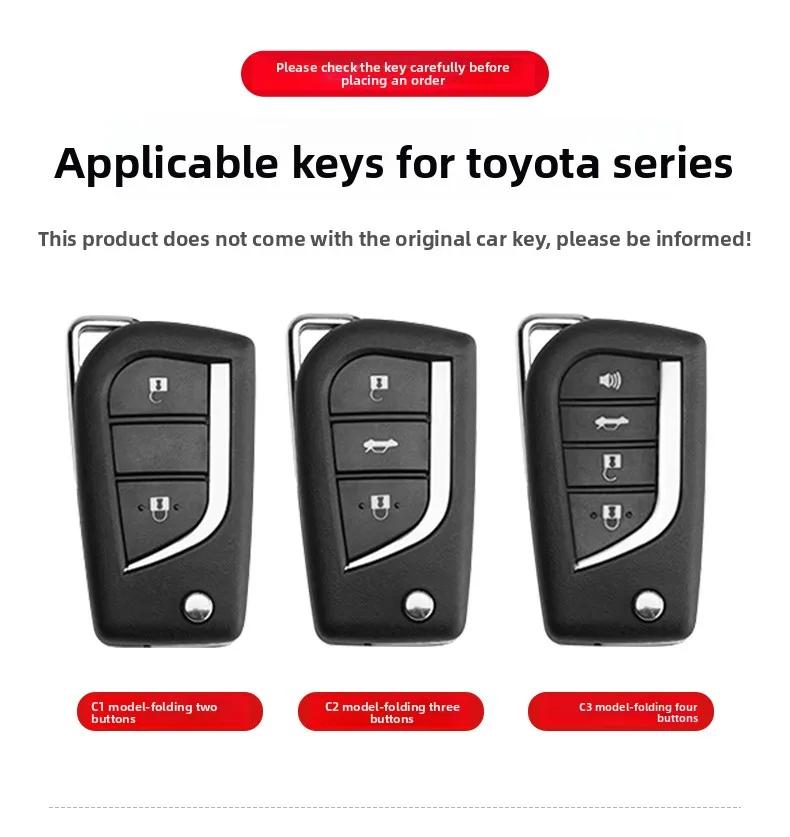 ABS Toyota Foldable Keycase Veranda Buckle Rav4 Rongfang Shell Levin Car CorollaRuifang Men's Highlander Men's and Women's Urban