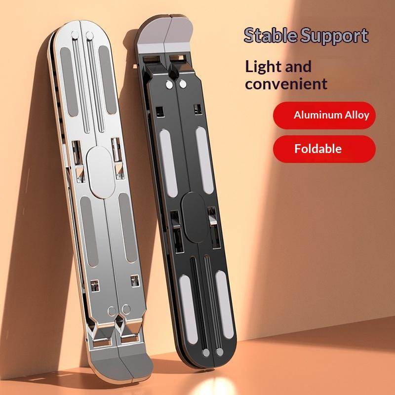 Aluminiumlegierung Laptop Ständer Verstellbar Faltbar Tragbar Für Notebook Computer Halterung Anhebbar Kühl Halter Rutschfest