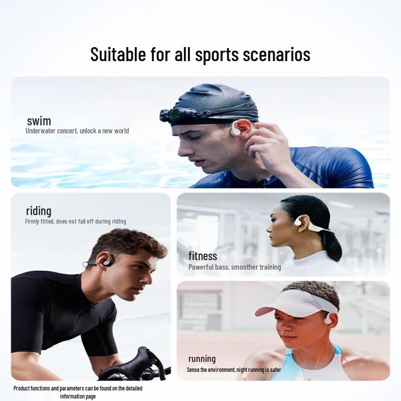 Saina B60S Pro IP68 Waterproof Bone Conduction Sports Headphones
