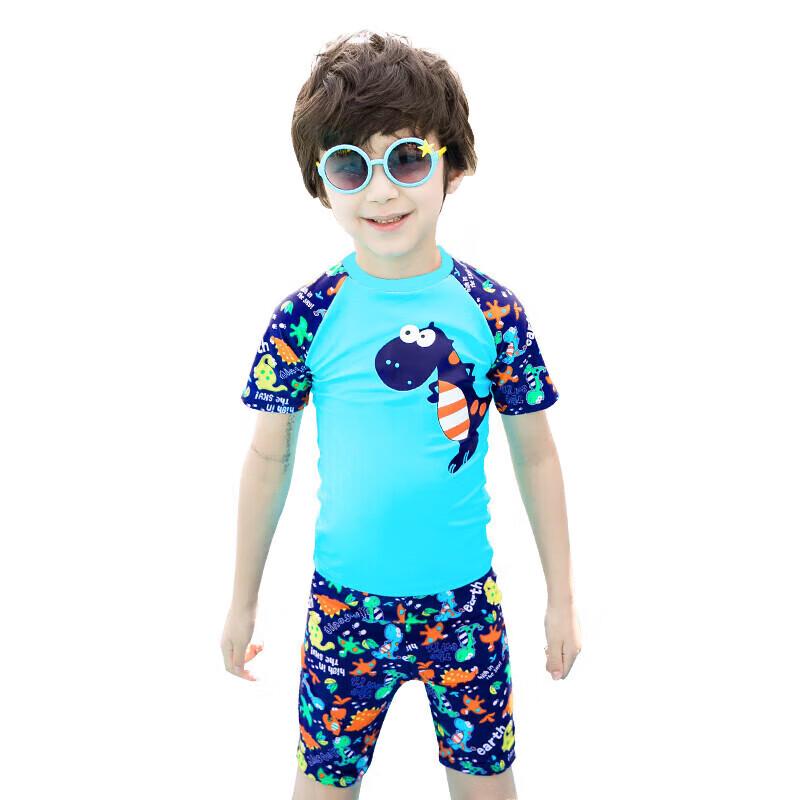 Youyou Kids' Dinosaur Quick-Dry Split Swimsuit Set