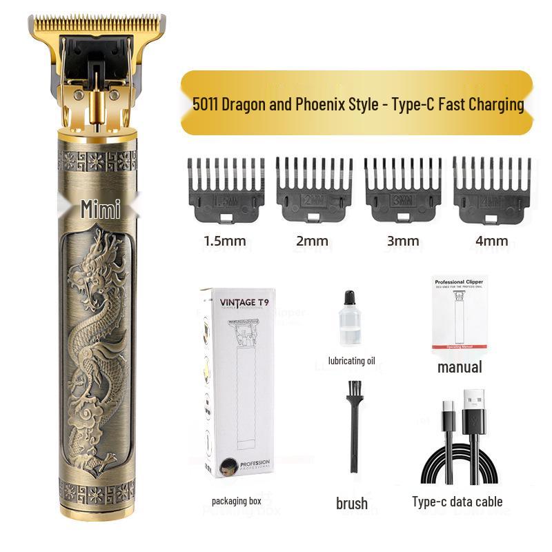 Professional Electric Hair Clipper - Bald Head & Engraving Razor
