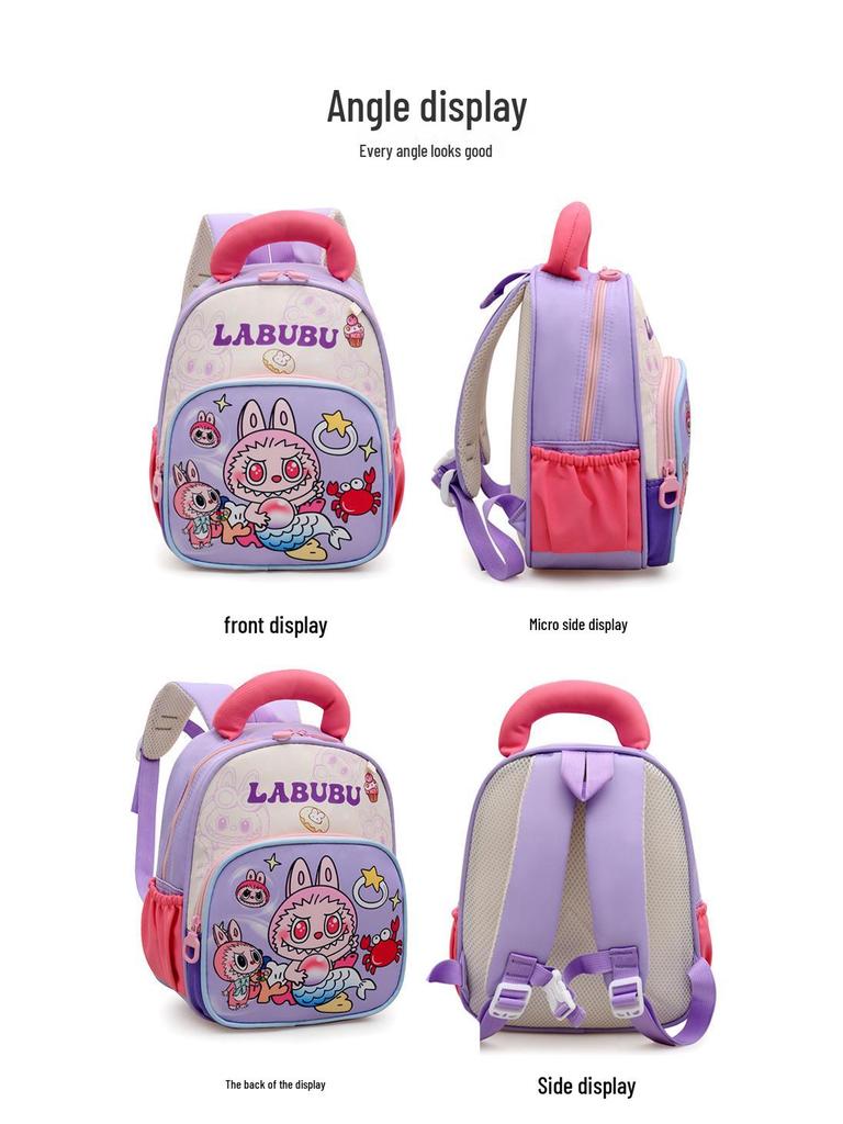 Durable Cartoon Kids' Backpack - Large Capacity, Lightweight, Dirt-Resistant, Double Shoulder Design for Cross-Border Kindergarten Use