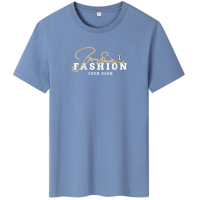 Modisches Herren-Kurzarm-T-Shirt mit Rundhalsausschnitt, Baumwolle, S-6XL