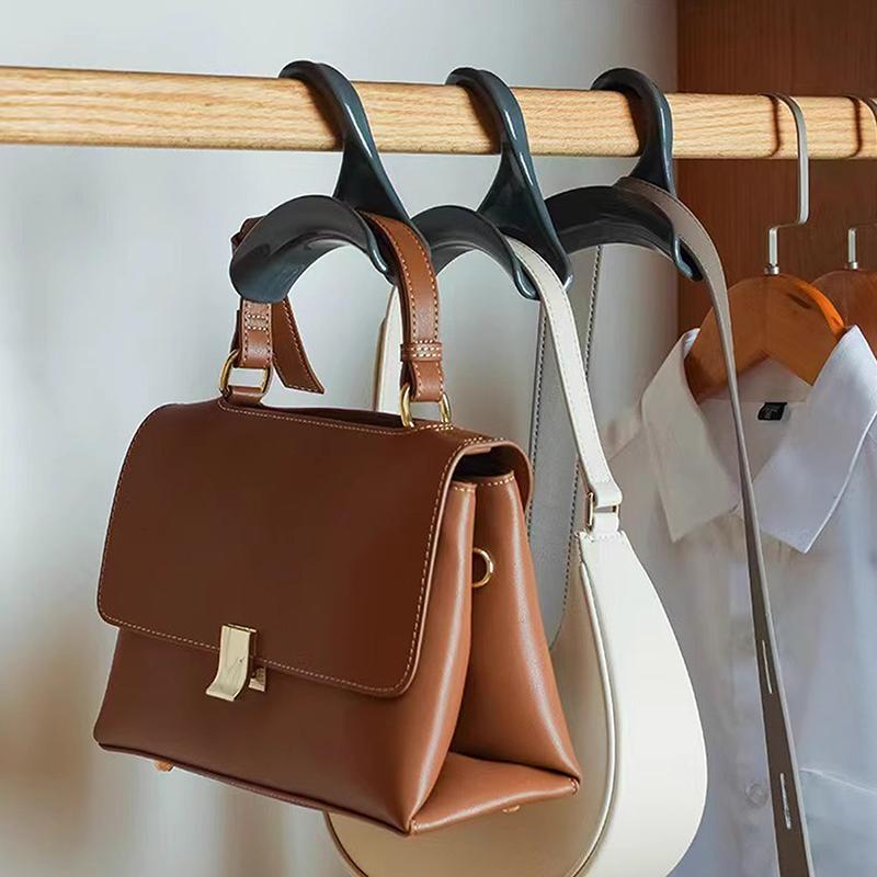 5Pcs Widen Plastics Hanger Connection Hook Stackable Space Saving Storage Multifunctional Bag And Hat Hanging Rack