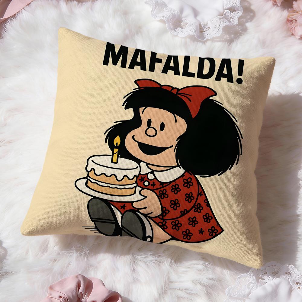 

Anime M-MafaldaS Cushion Cover Premium Comfort Reversible Pillow Cove -Two in One Design for Any Room & Car Interior 30cmx30cm