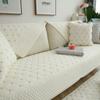 Double-sided Cotton Washed Quilted Sofa Cushion Nordic Modern Simple Plain Embroidered Sofa Cushion Cover