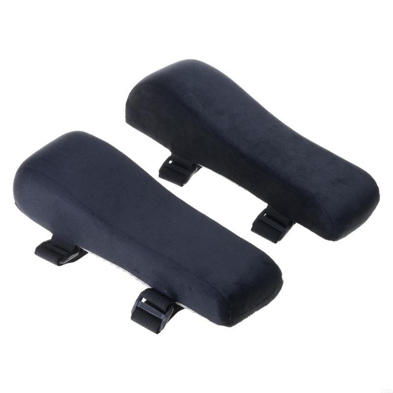 Removable Washable Chair Arm Cushions Memory Foam Elastic Bands Universal Home Office Gaming Accessories Set 1 Pair чёрный