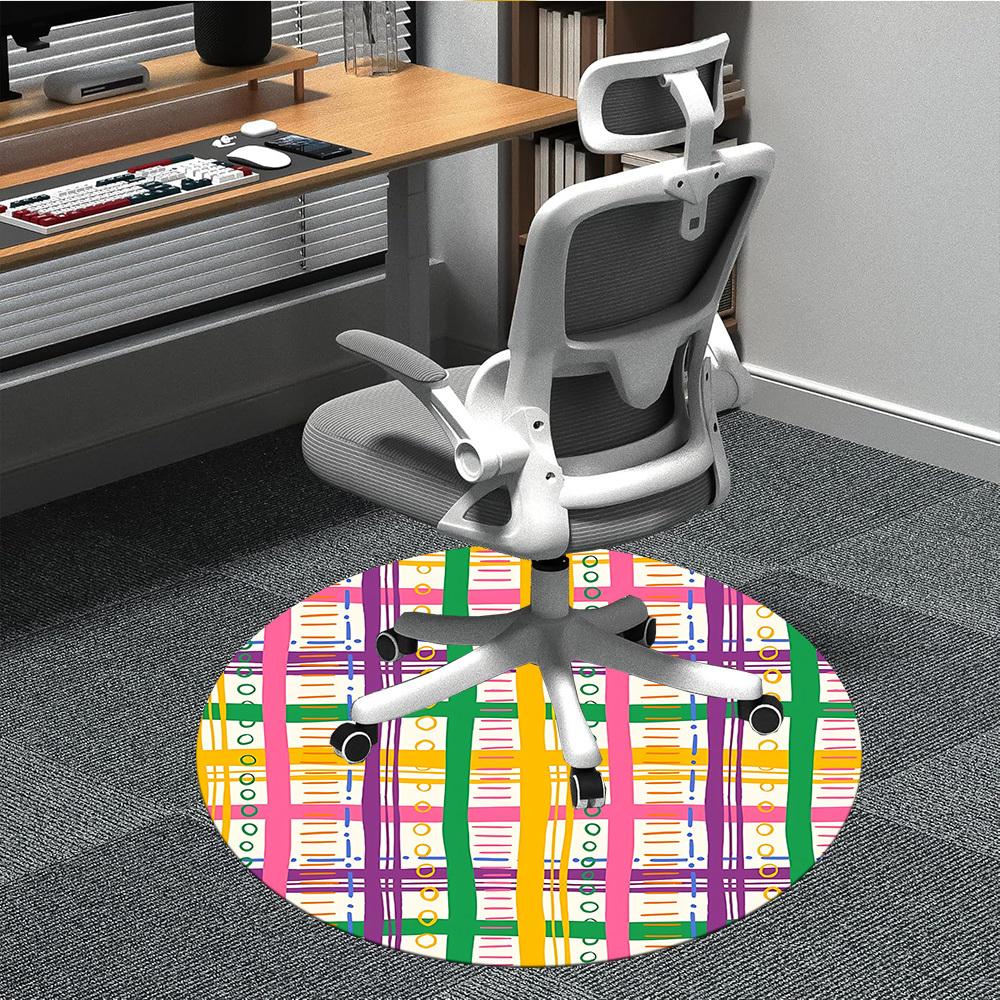 

1pc Abstract Pattern Chair Carpet for Office, Soft Flannel Throw Mat, Perfect for Office, Holiday Party Decoration Choice yy260320137 80cm by 80cm