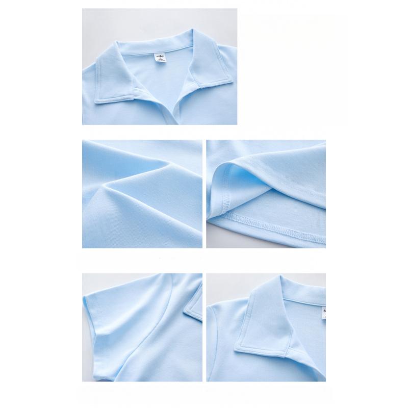 Turn-down Collar Short Sleeve T-shirt White Polo Shirt Women's Summer New Style Elegant Top Solid Color Casual T-shirt