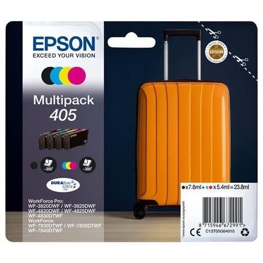 Printer Cartridge - EPSON - 405 C13T05G64020 - Cyan, Magenta, Yellow, Black - Pack of 4 - 23.8ml