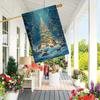 Double-Sided Winter Christmas Garden Flag , Polyester, Outdoor Lawn & Courtyard Decoration, No Electricity Needed - 1 Piece