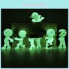 Adorable Corner Buddy Glow In The Dark Collectible Figures Assorted Pvc Toy Set