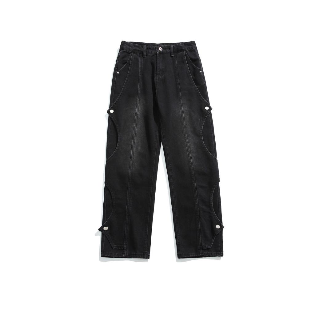 Men's Japanese 2000s Style Y2K Vintage Baggy Jeans Casual Pants High Street Streetwear Hip Hop Wide Leg Jeans Men Korean Clothes