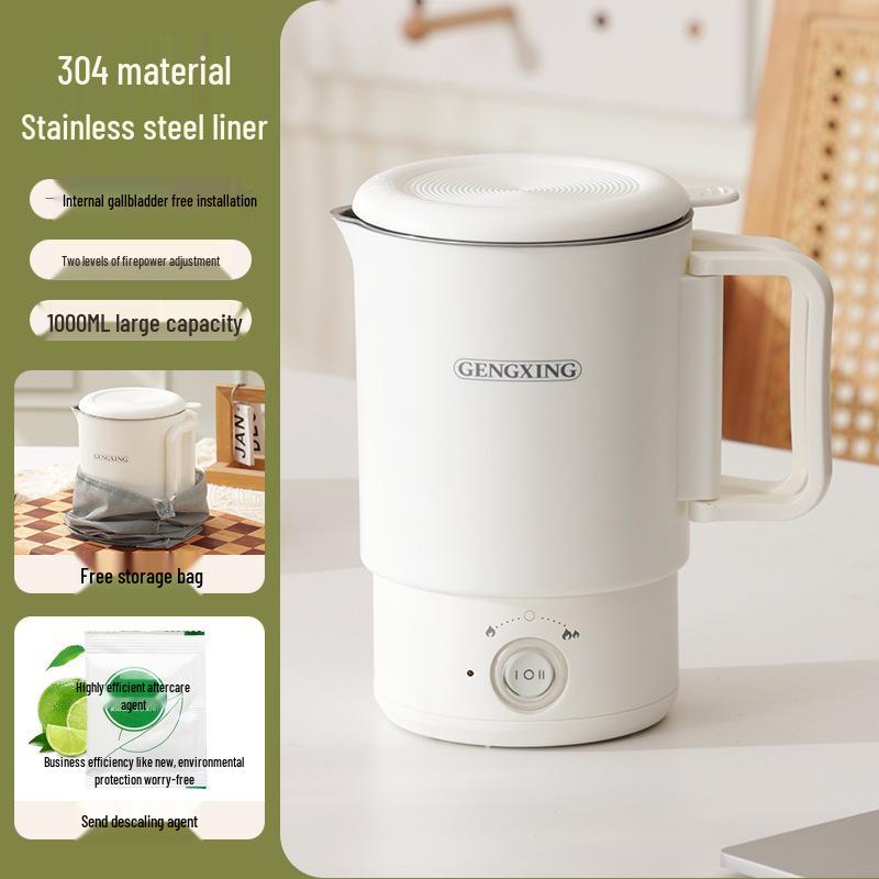 316 Stainless Steel Foldable Electric Travel Kettle - Portable Mini Boiler for Outdoor Use
